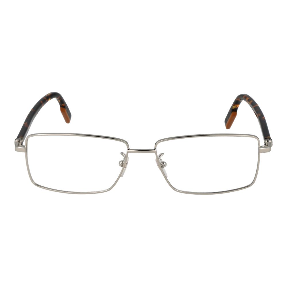 Silver Men Glasses Frame Ermenegildo Zegna