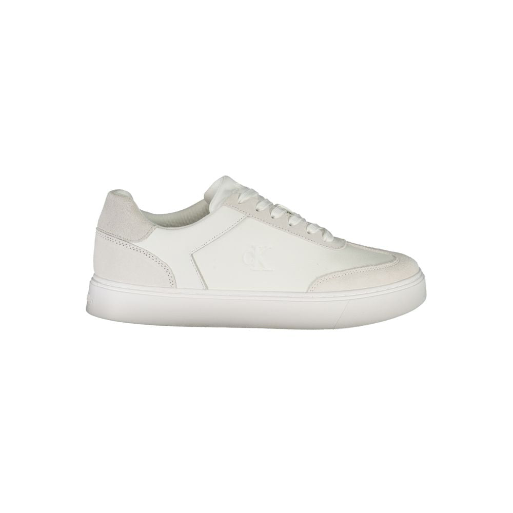 White Leather Men Sneaker Calvin Klein