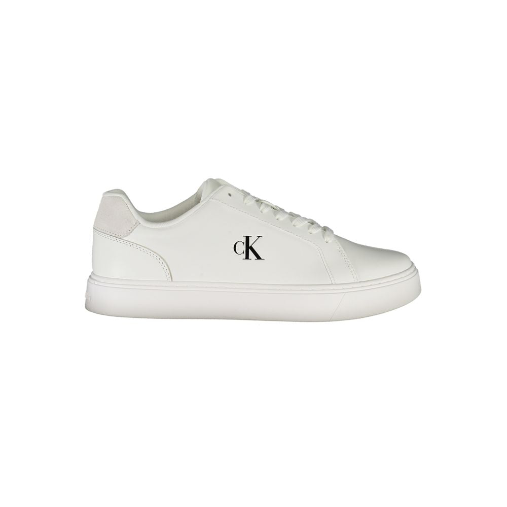 White Leather Men Sneaker Calvin Klein