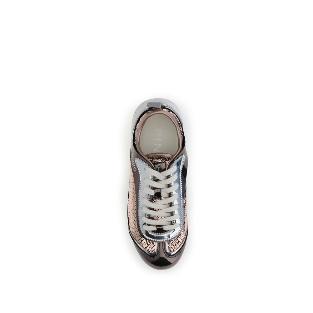 Sequined mirror fabric Reby 10 Sneakers PINKO