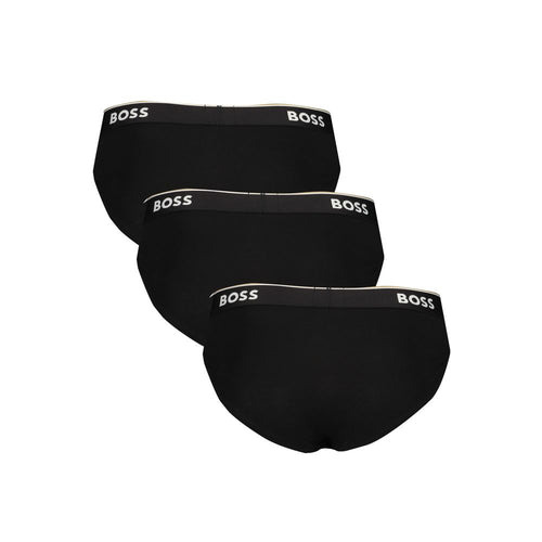 Black Cotton Men Brief Hugo Boss