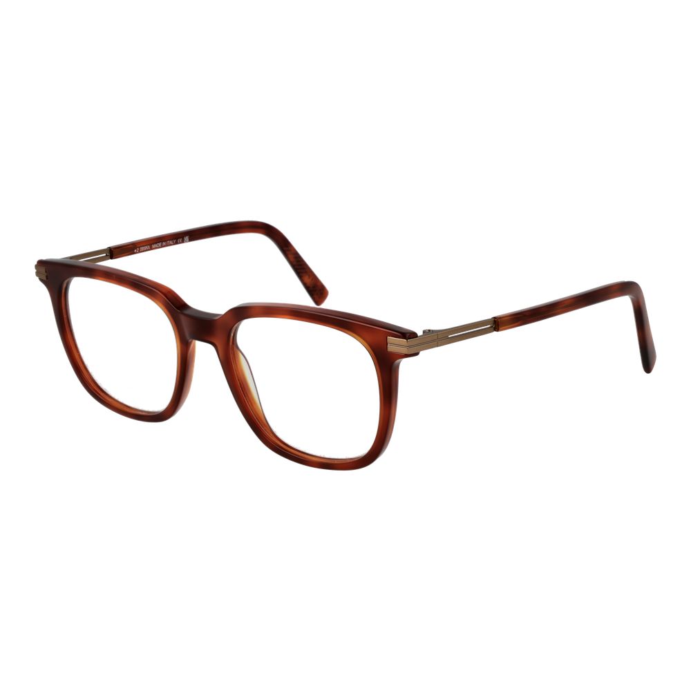 Brown Unisex Glasses Frame Ermenegildo Zegna