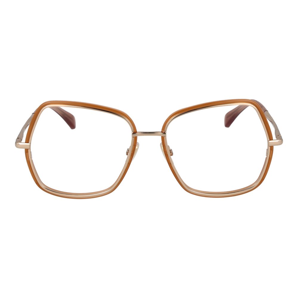 Gold Women Glasses Frame Max Mara