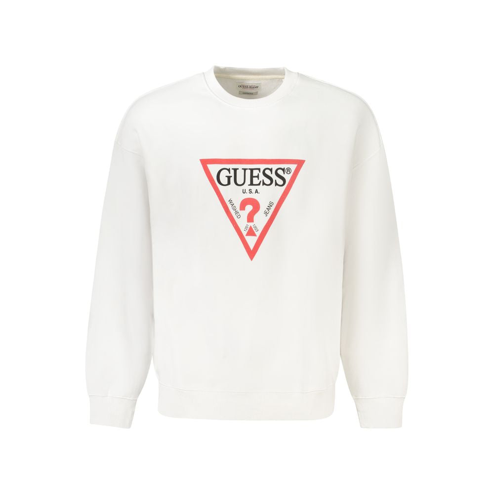 White Cotton Men's Sweater Guess Jeans