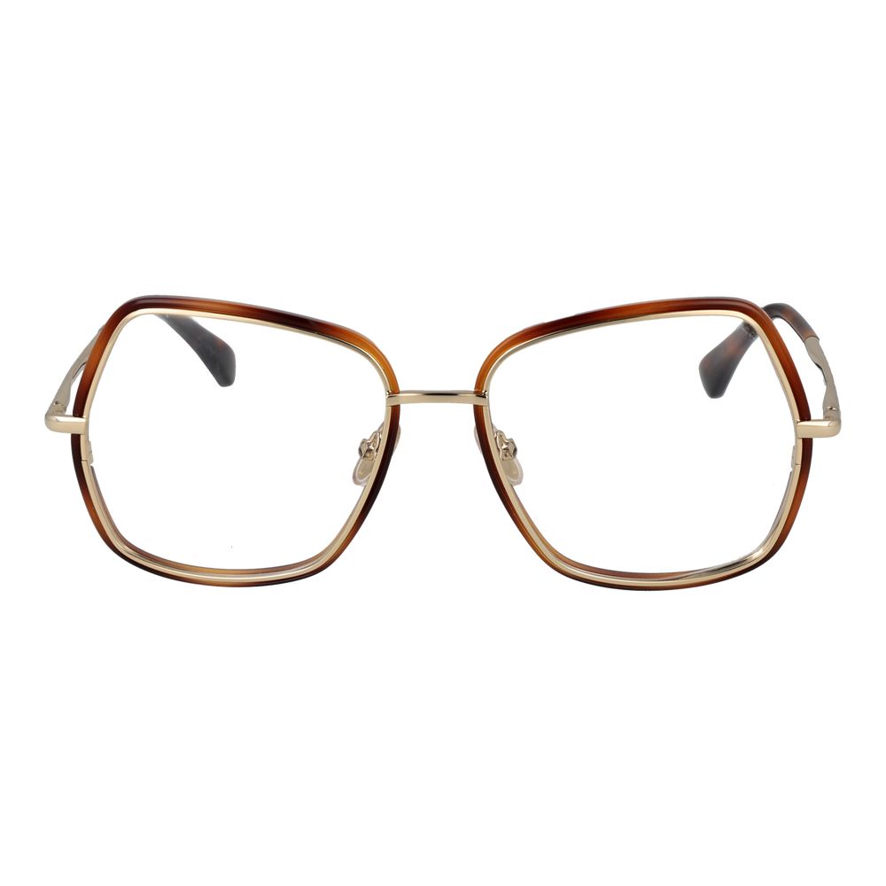 Gold Women Glasses Frame Max Mara