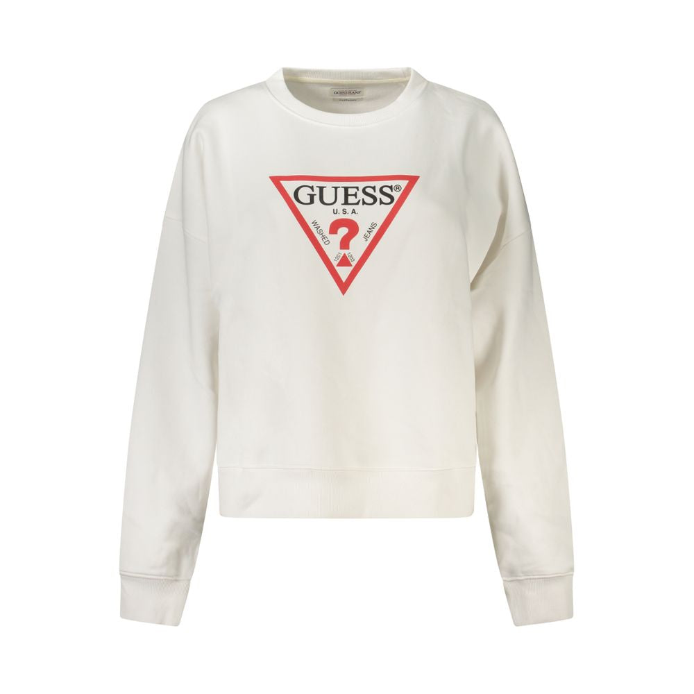 White Cotton Women Sweater Guess Jeans