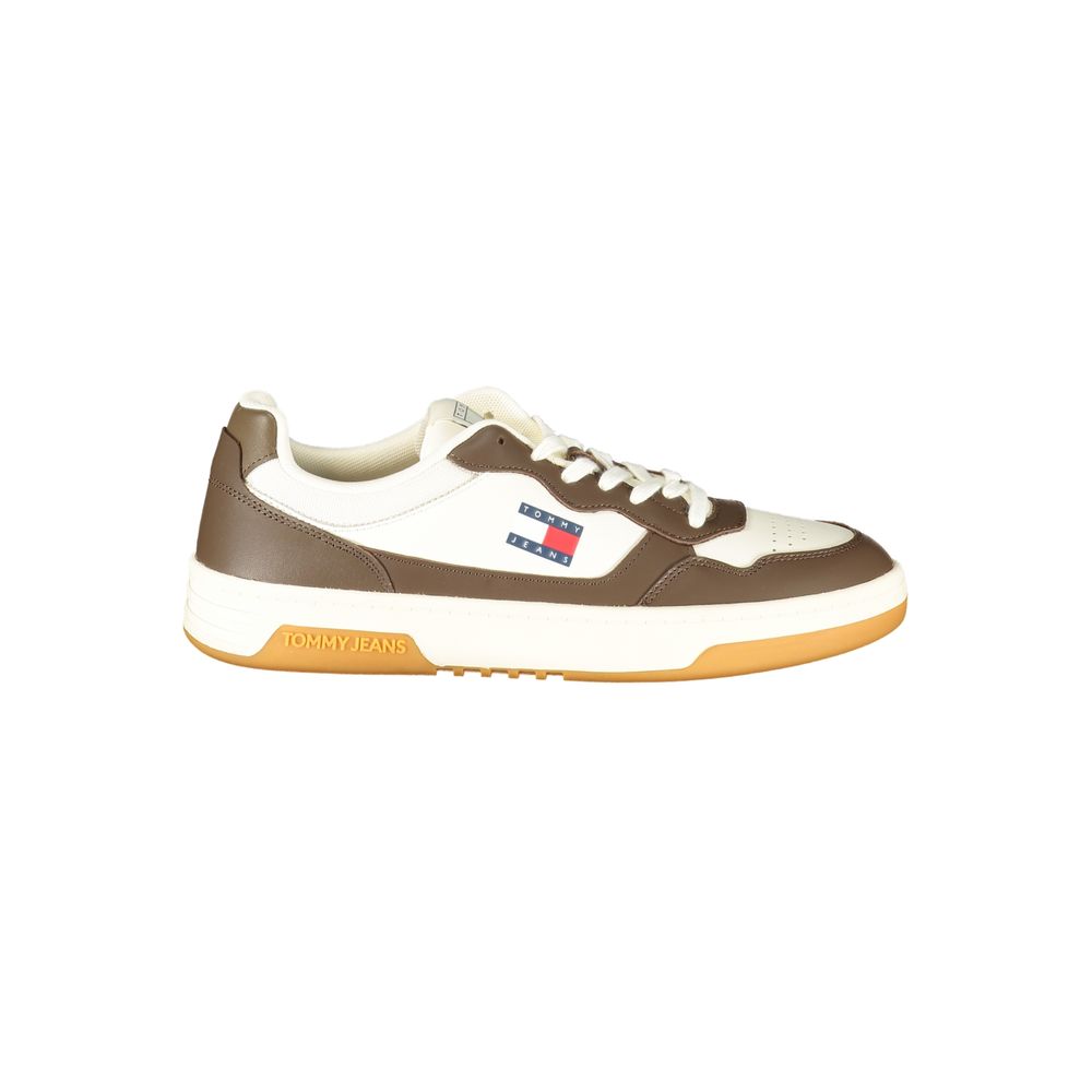 White Leather Men Sneaker Tommy Hilfiger