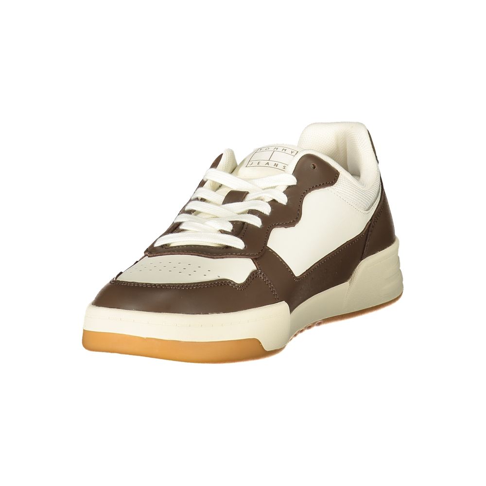 White Leather Men Sneaker Tommy Hilfiger