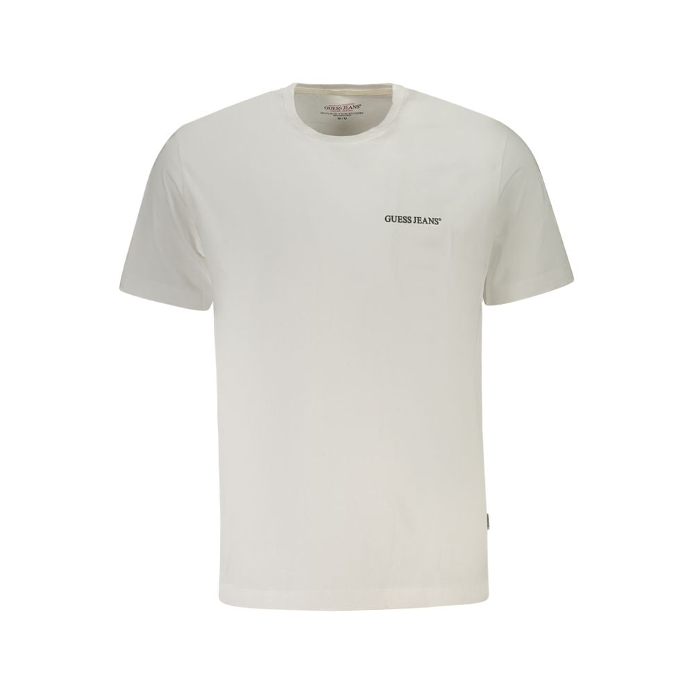 White Cotton Men T-Shirt Guess Jeans