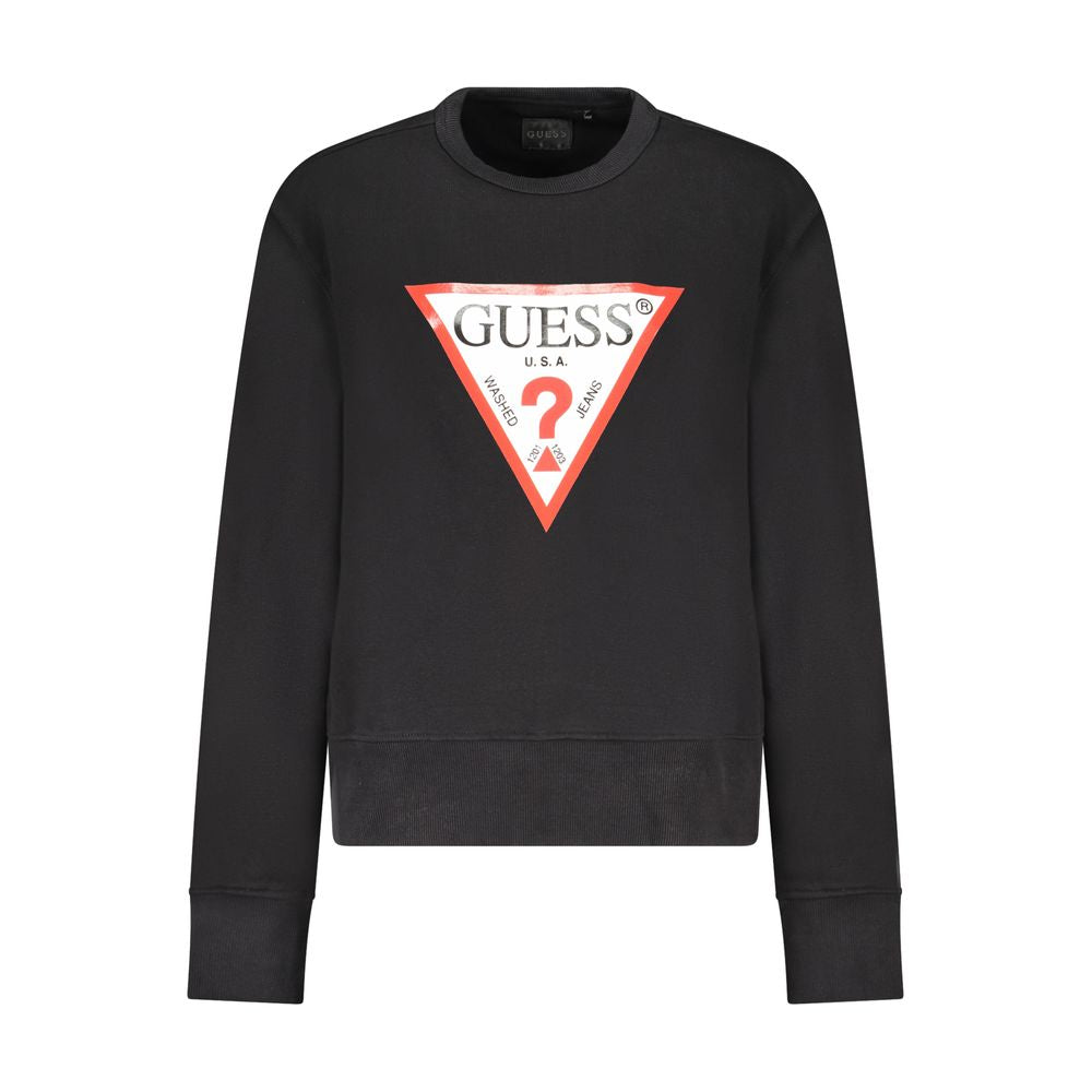 Black Cotton Women Sweater Guess Jeans