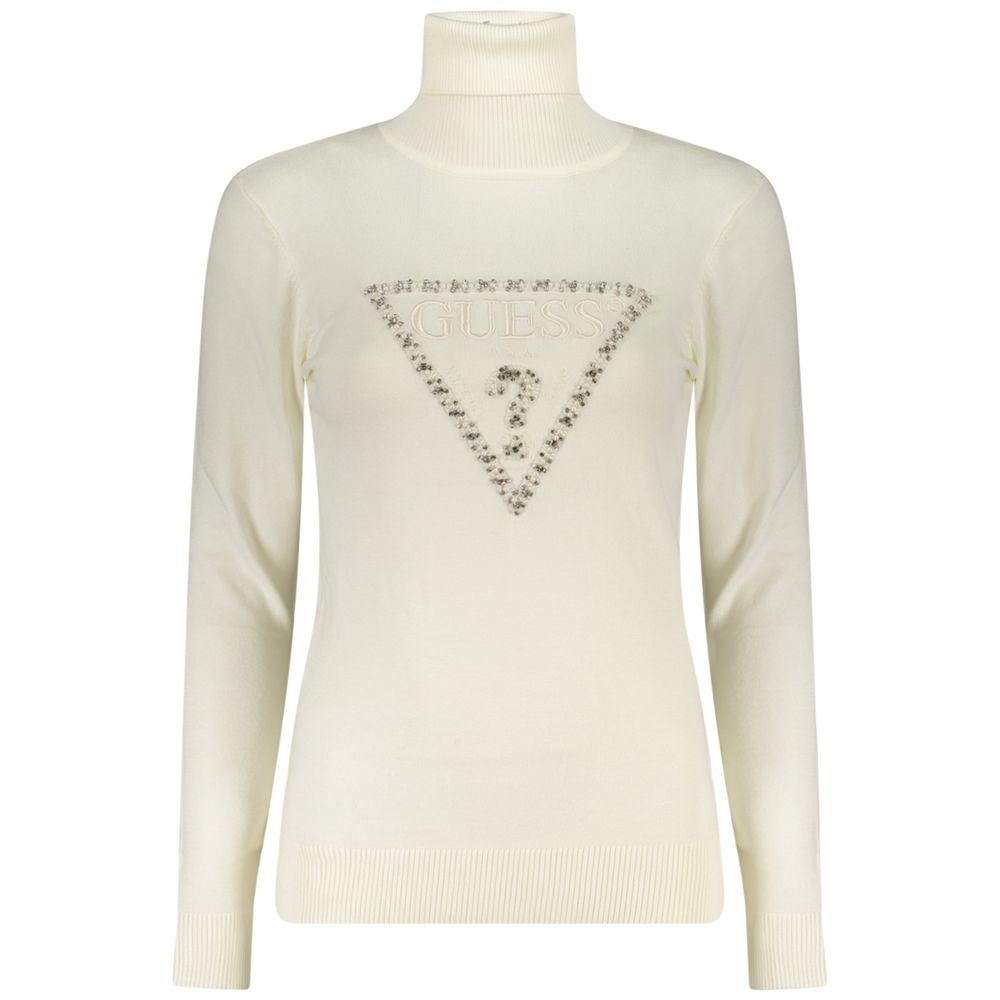 White Viscose Women Sweater Guess Jeans