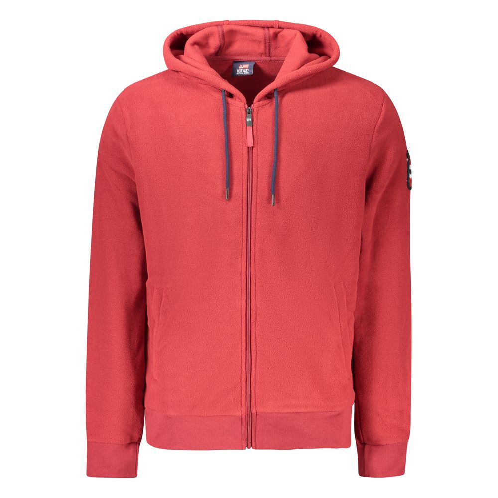 Red Polyester Men Sweater Norway 1963