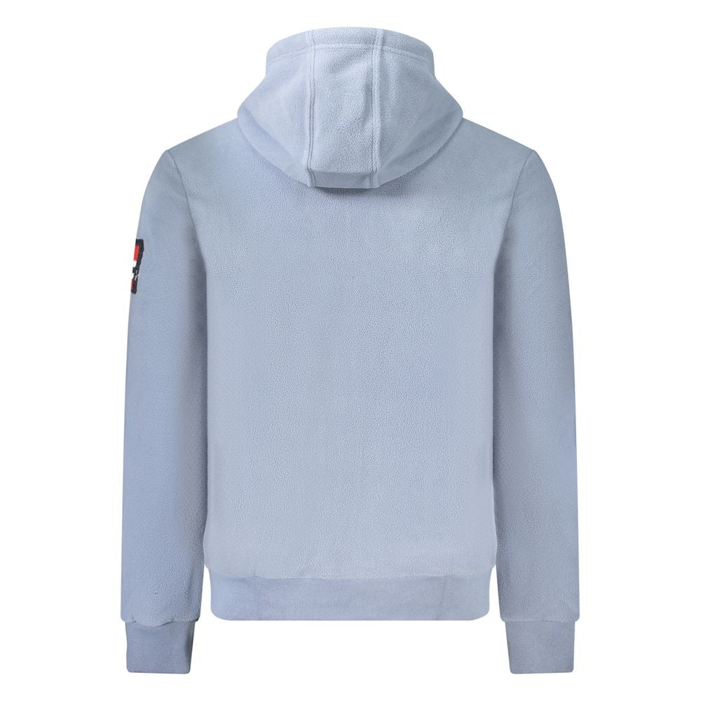Blue Polyester Men's Hooded Sweater Norway 1963