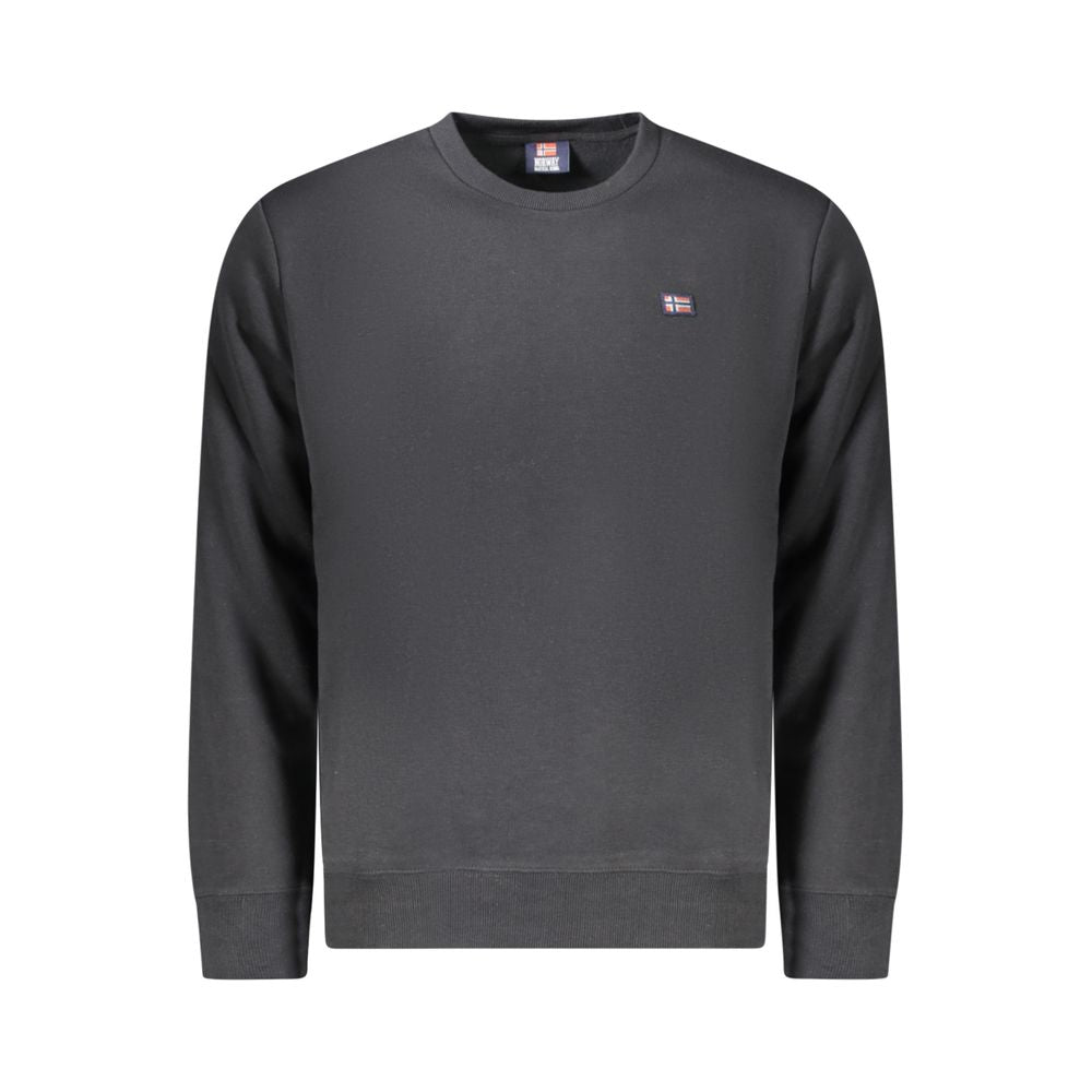 Black Cotton Men Sweater Norway 1963