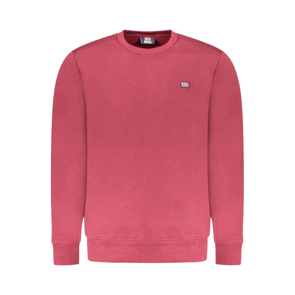 Red Cotton Men Sweater Norway 1963
