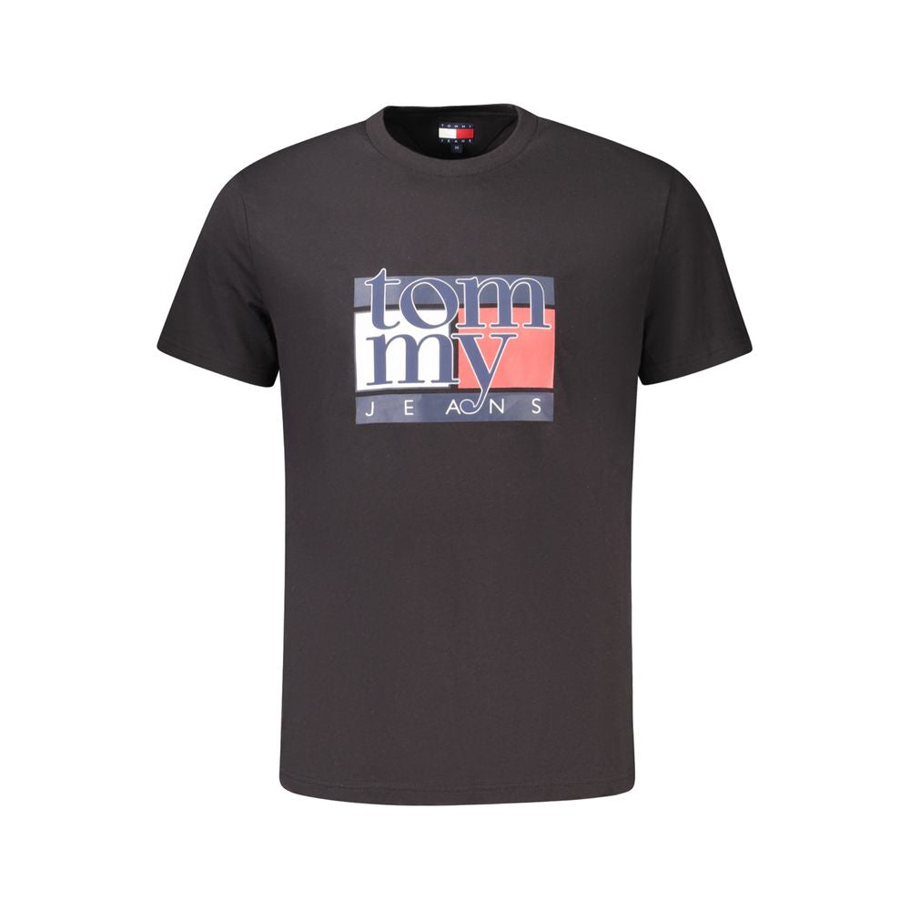 Black Cotton Men T-Shirt Tommy Hilfiger