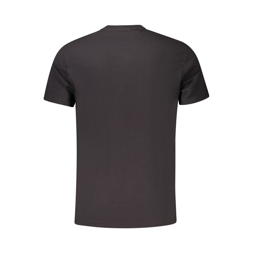 Black Cotton Men T-Shirt Tommy Hilfiger