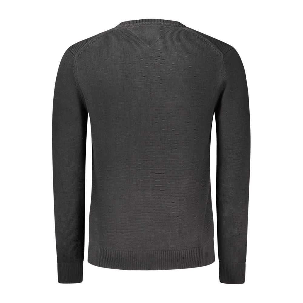 Black Cotton Men Sweater Tommy Hilfiger