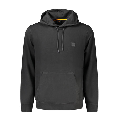 Black Cotton Men Sweater Hugo Boss