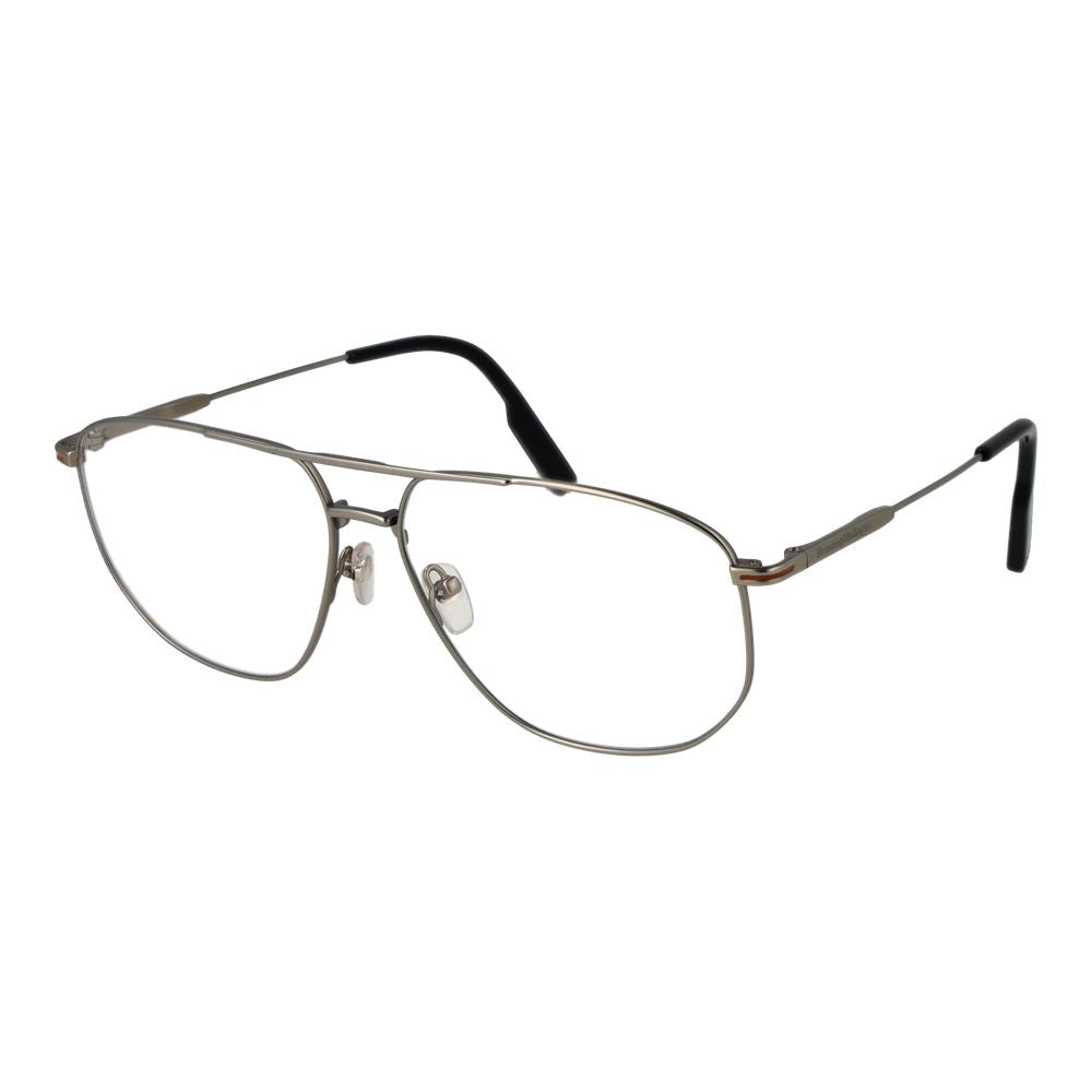 Silver Men Glasses Frame Ermenegildo Zegna
