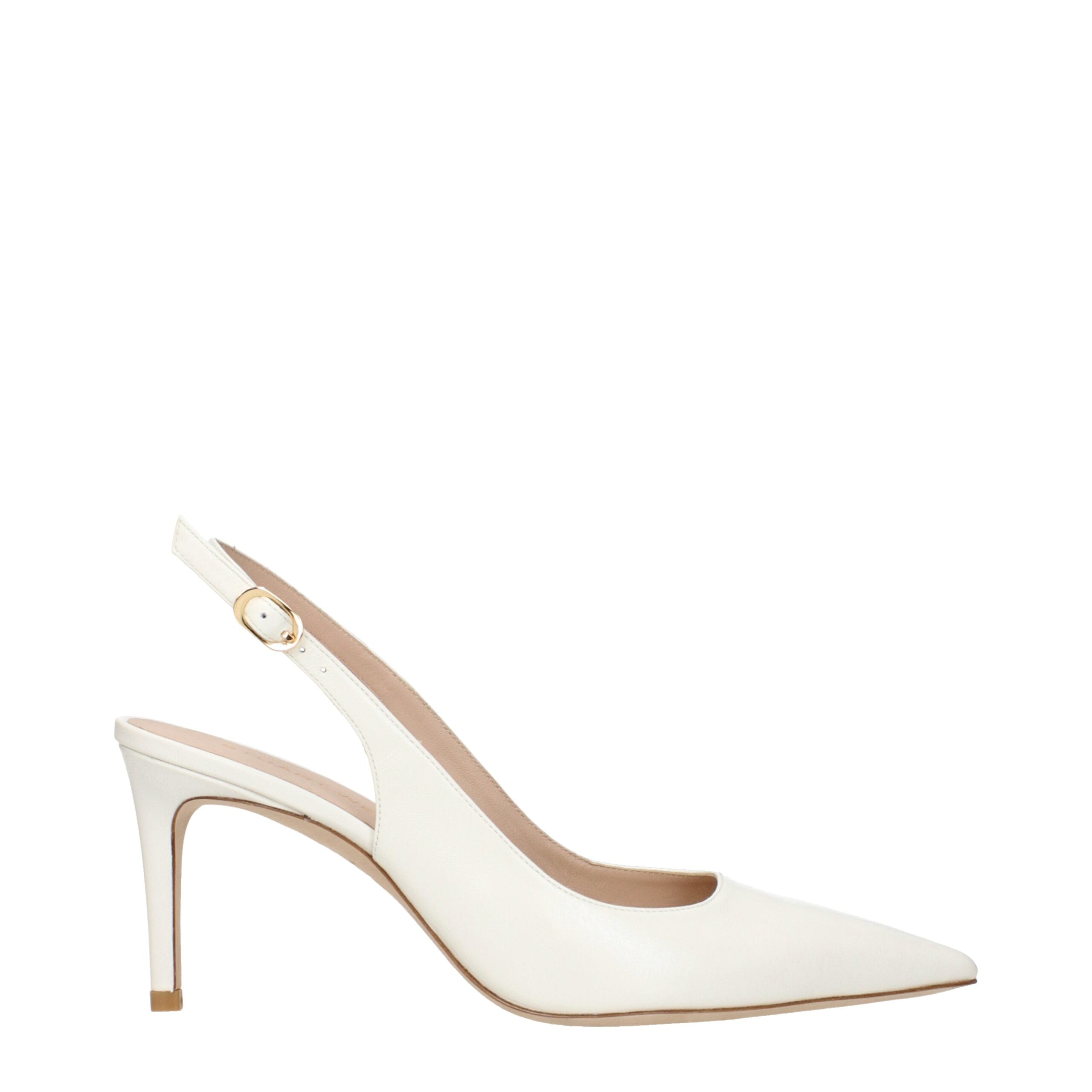 Beige Leather High Heel Pumps Stuart Weitzman