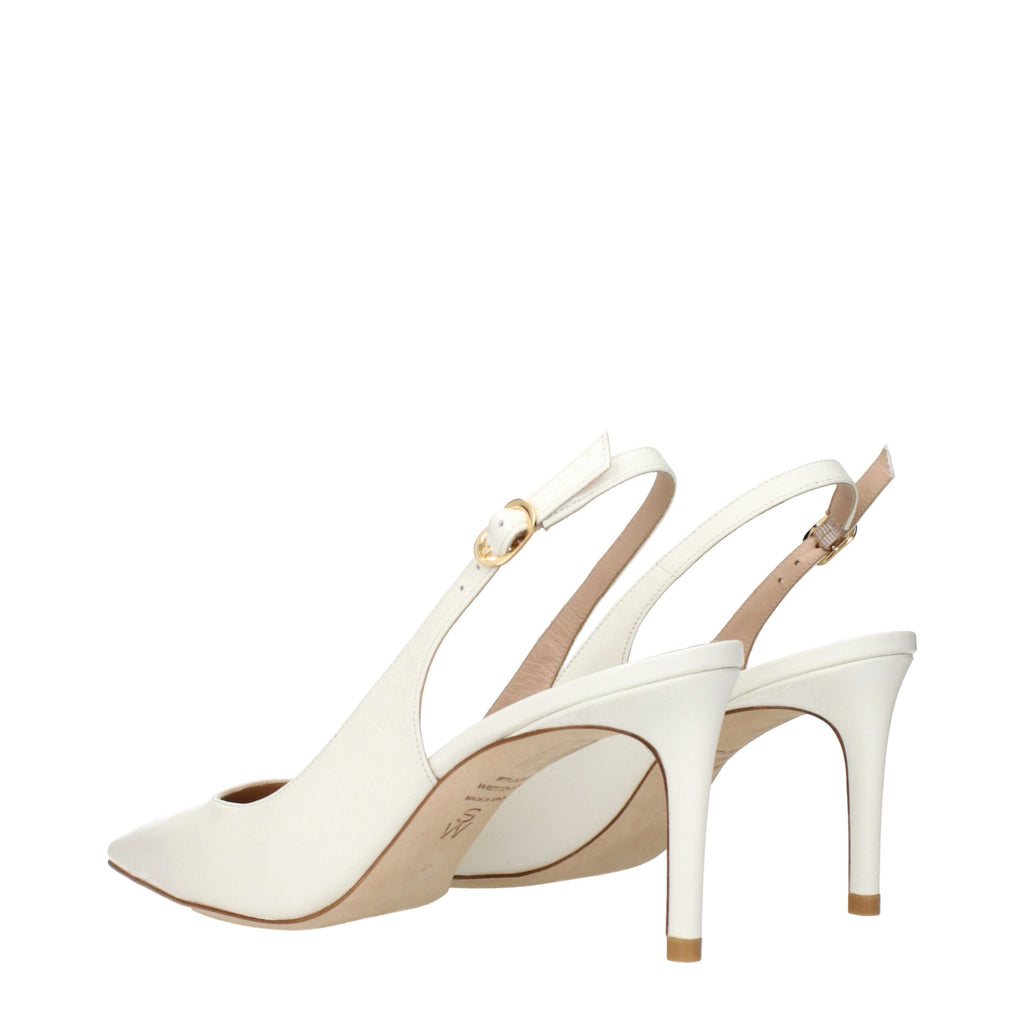 Beige Leather High Heel Pumps Stuart Weitzman