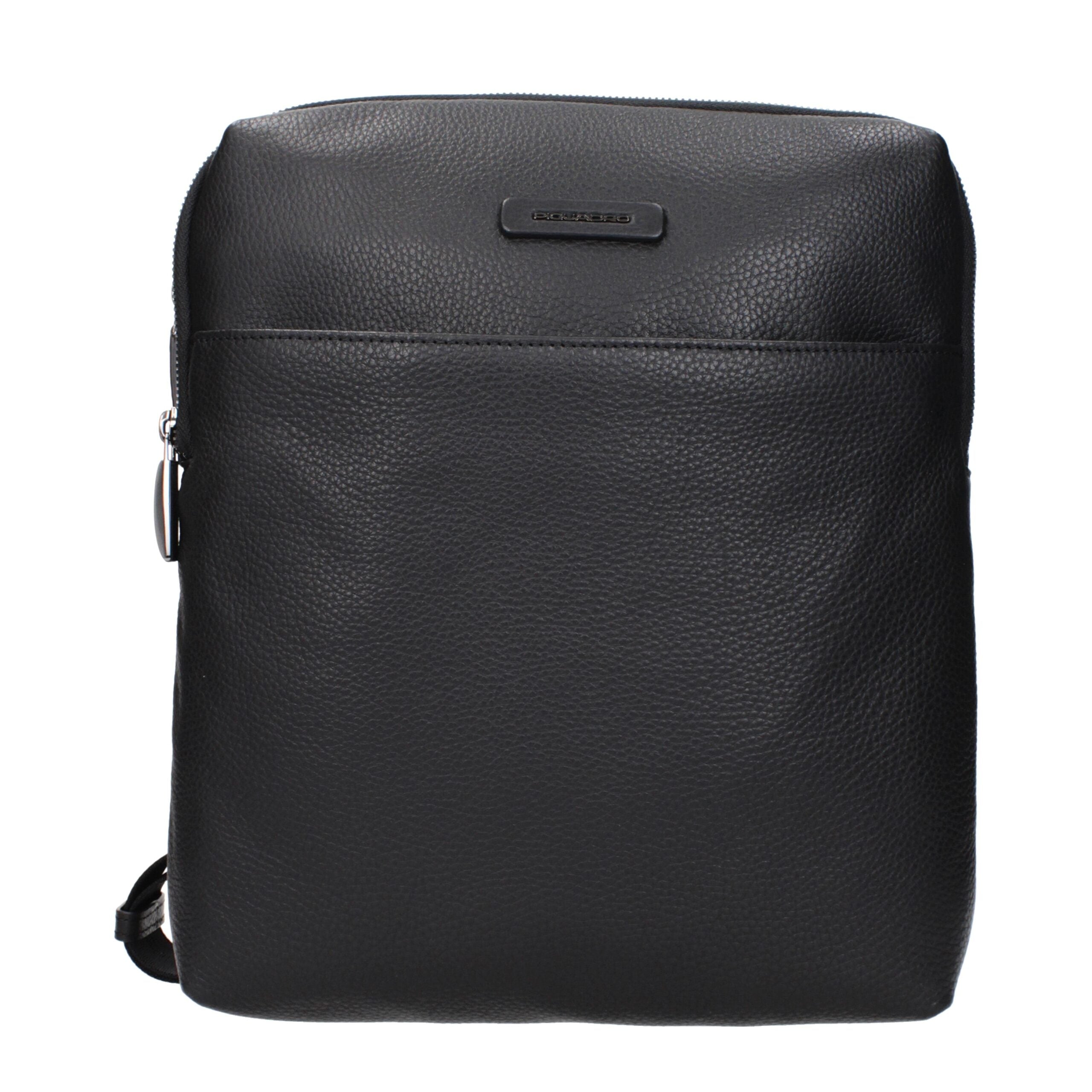 Black Leather Crossbody Bags Piquadro
