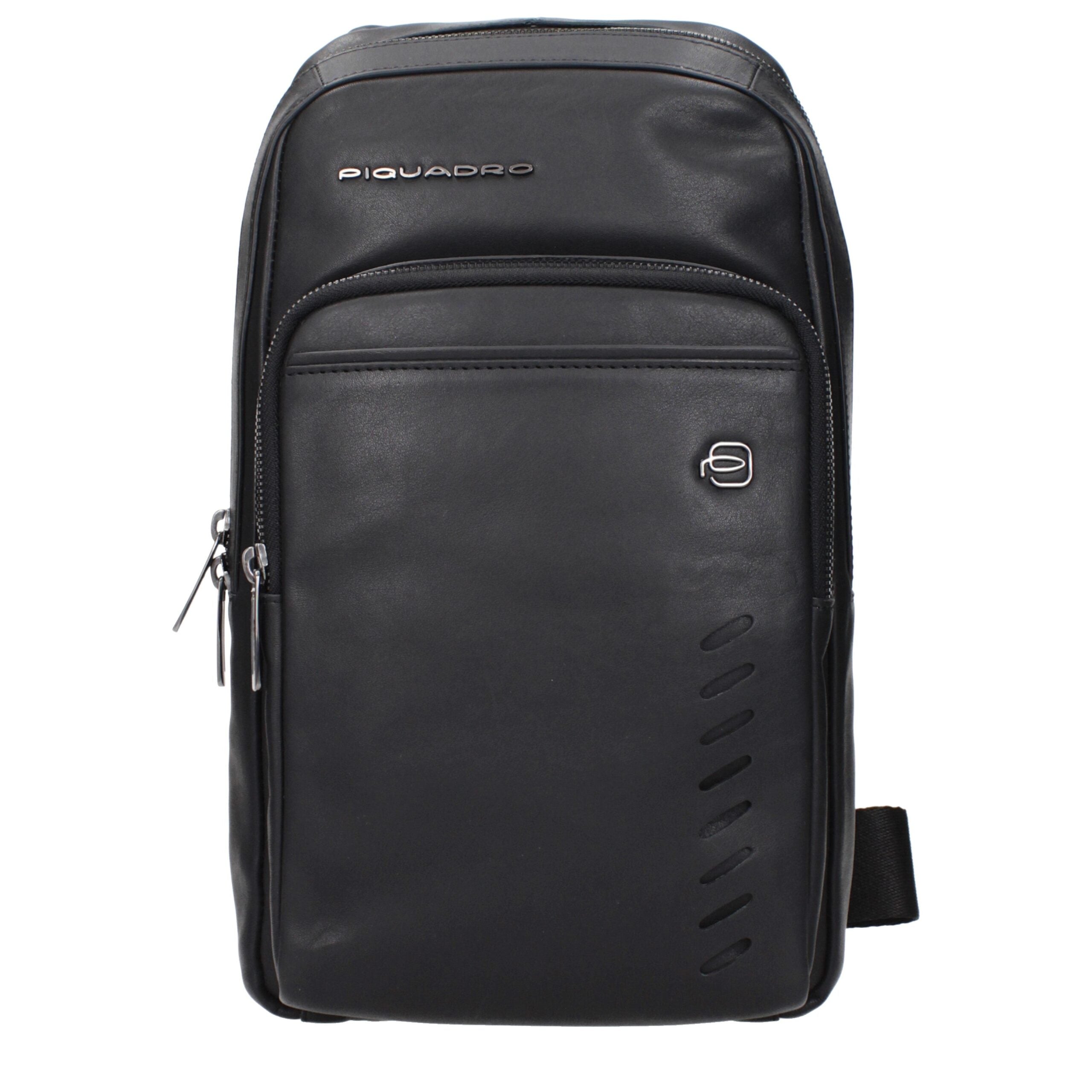 Black Leather Crossbody Bags Piquadro