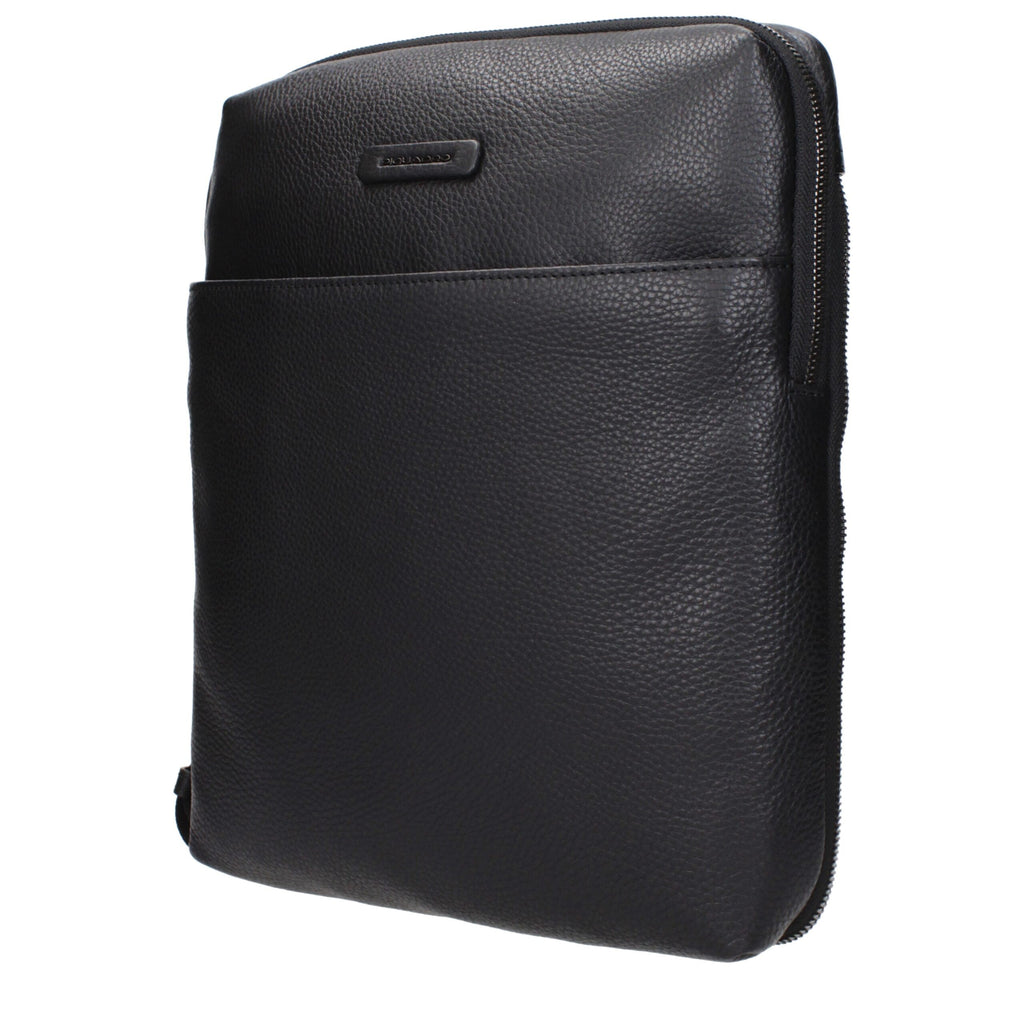 Black Leather Crossbody Bags Piquadro