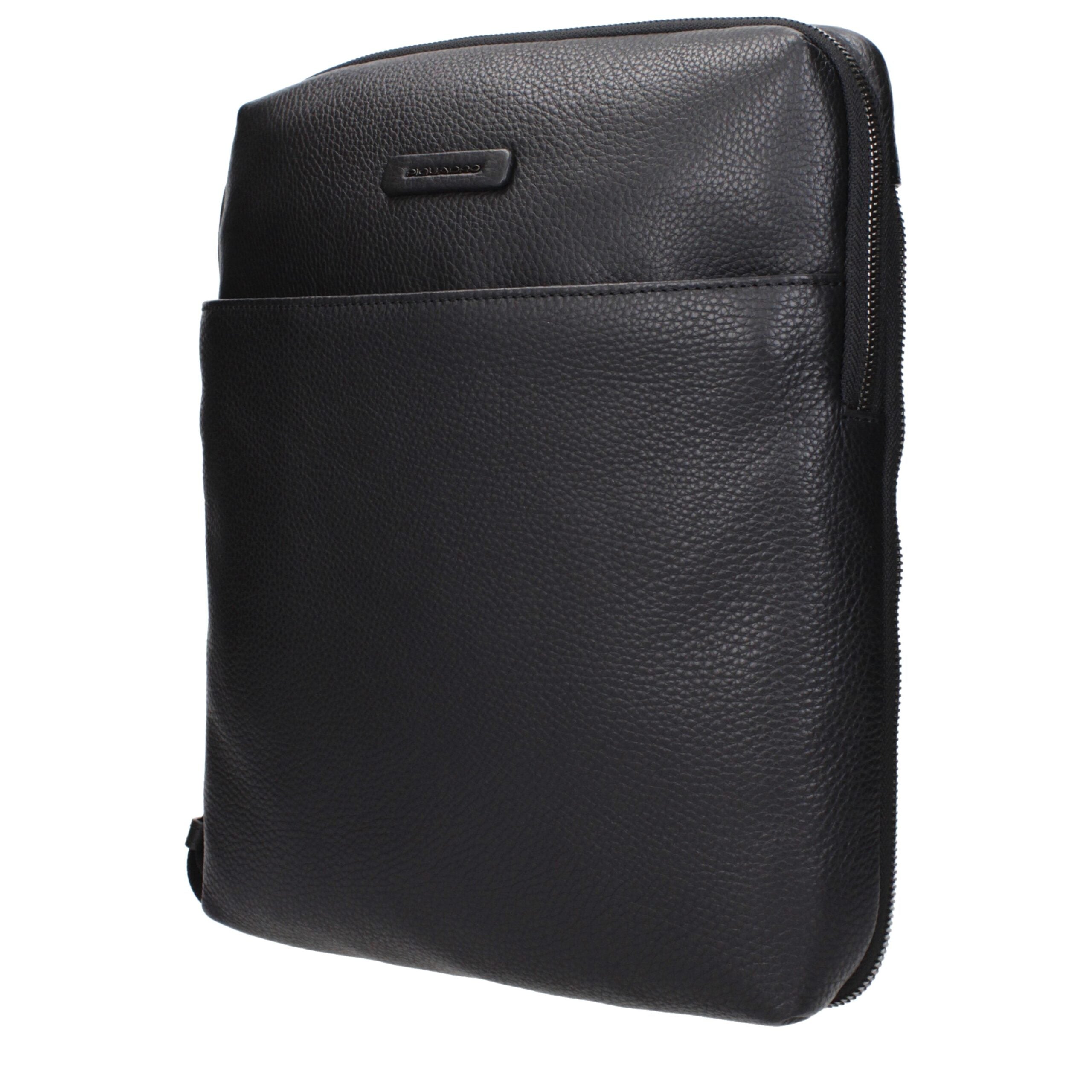 Black Leather Crossbody Bags Piquadro