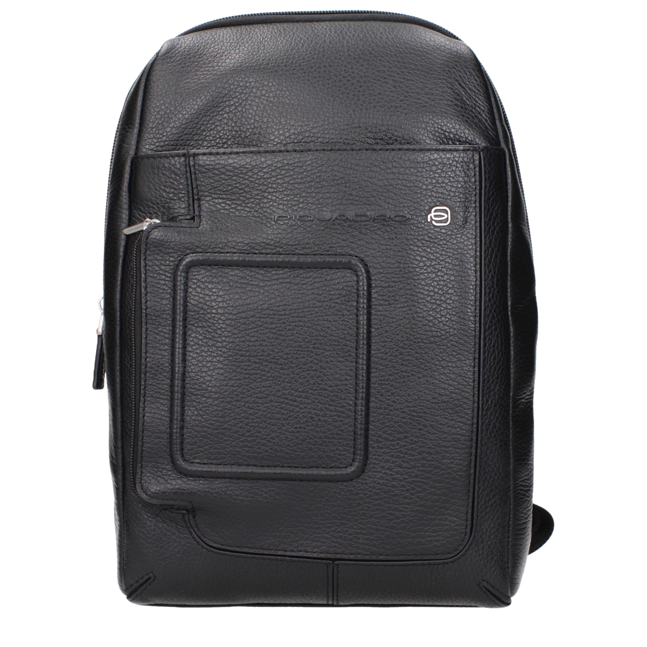 Black Leather Crossbody Bags Piquadro
