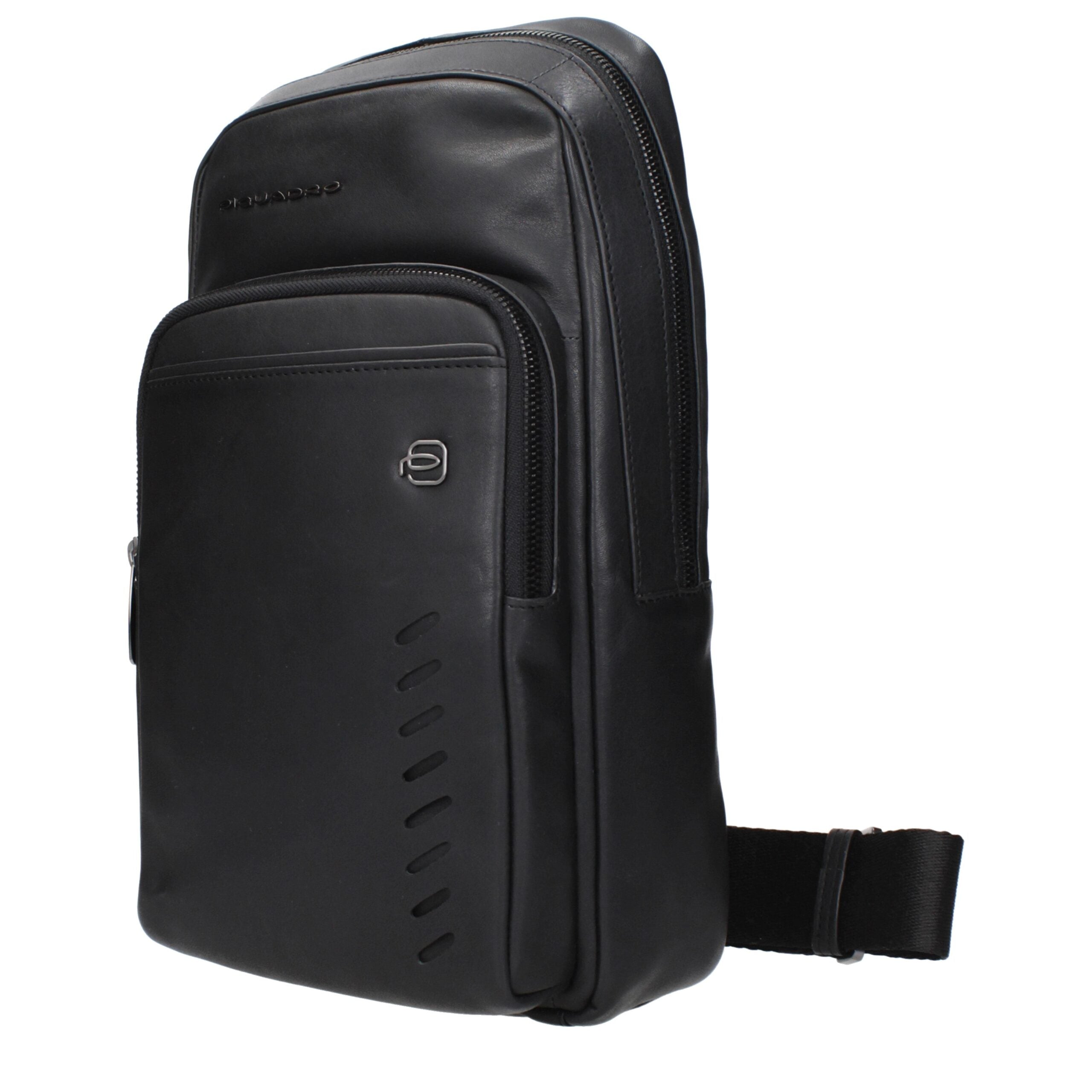 Black Leather Crossbody Bags Piquadro