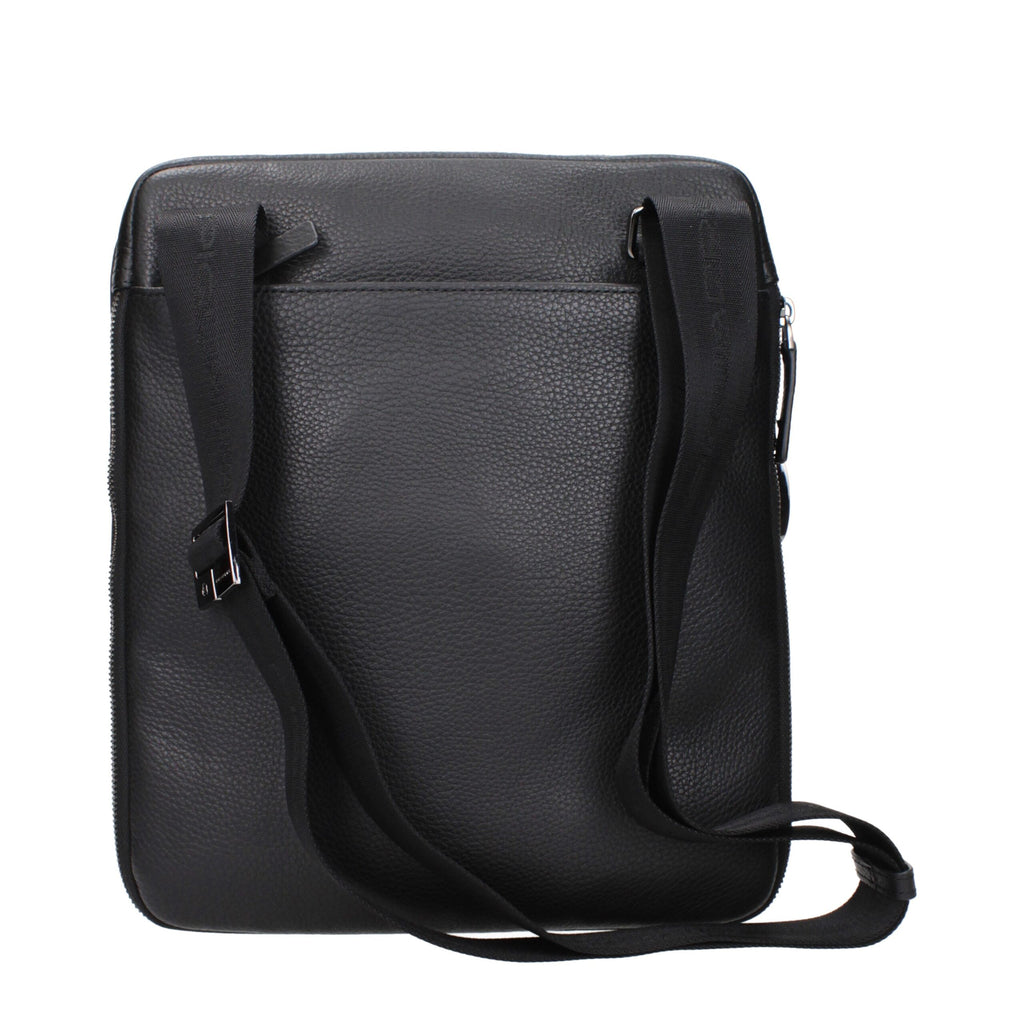 Black Leather Crossbody Bags Piquadro