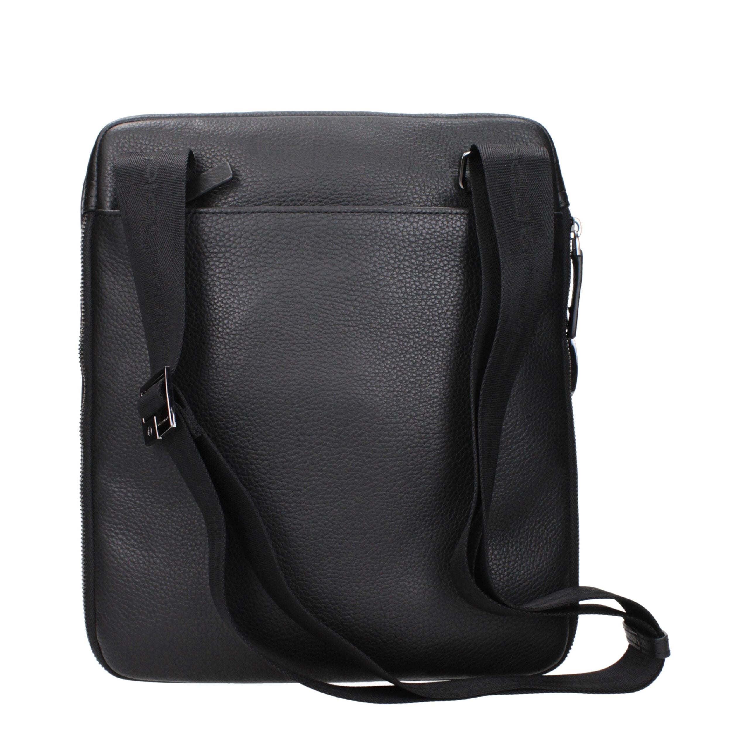 Black Leather Crossbody Bags Piquadro