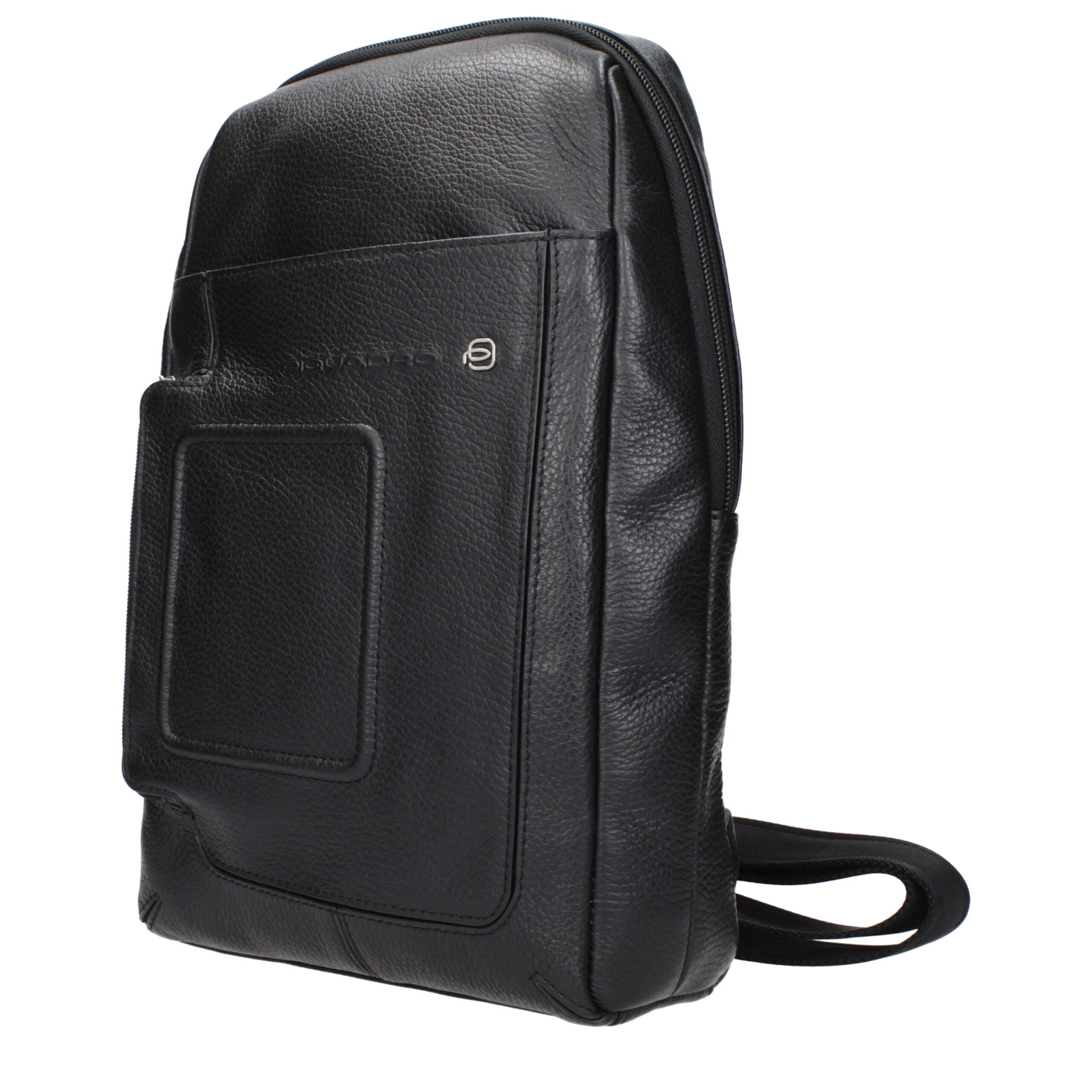 Black Leather Crossbody Bags Piquadro