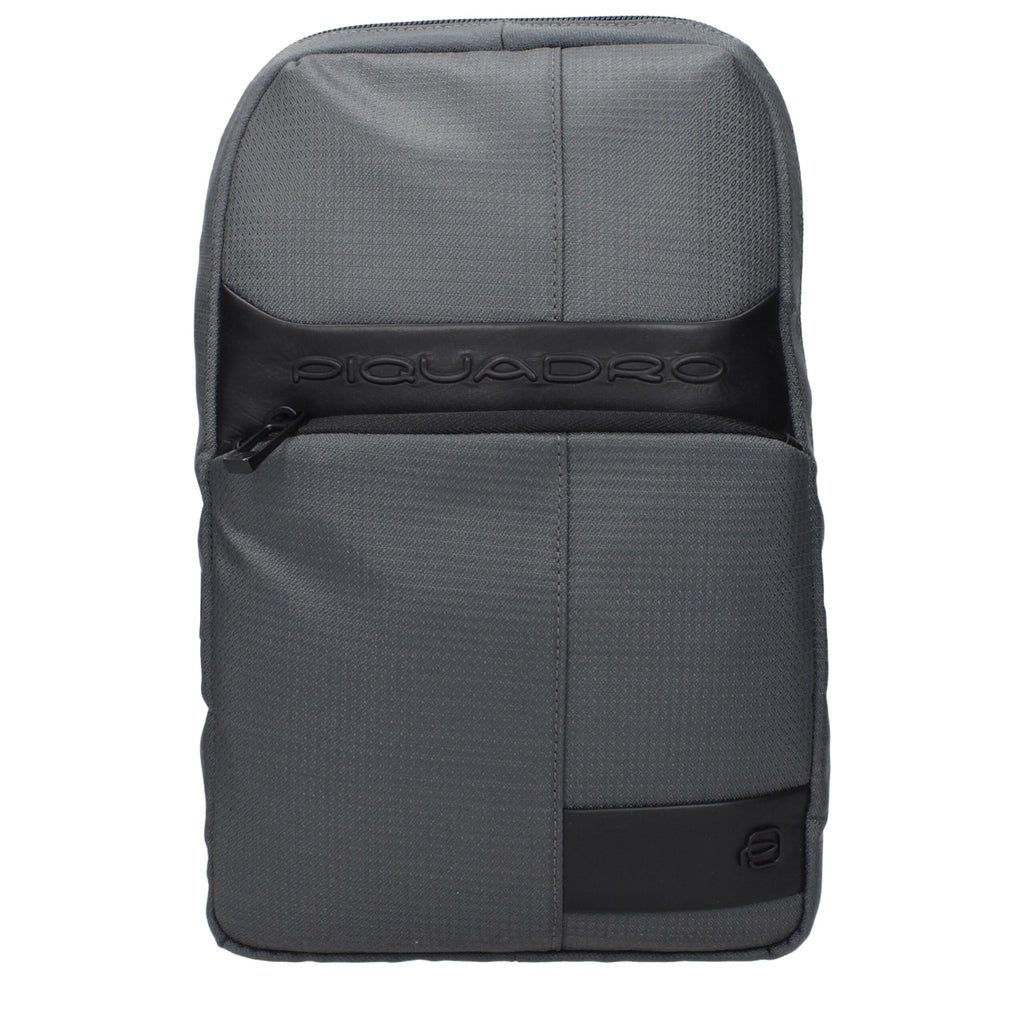 Gray Fabric Crossbody Bags Piquadro