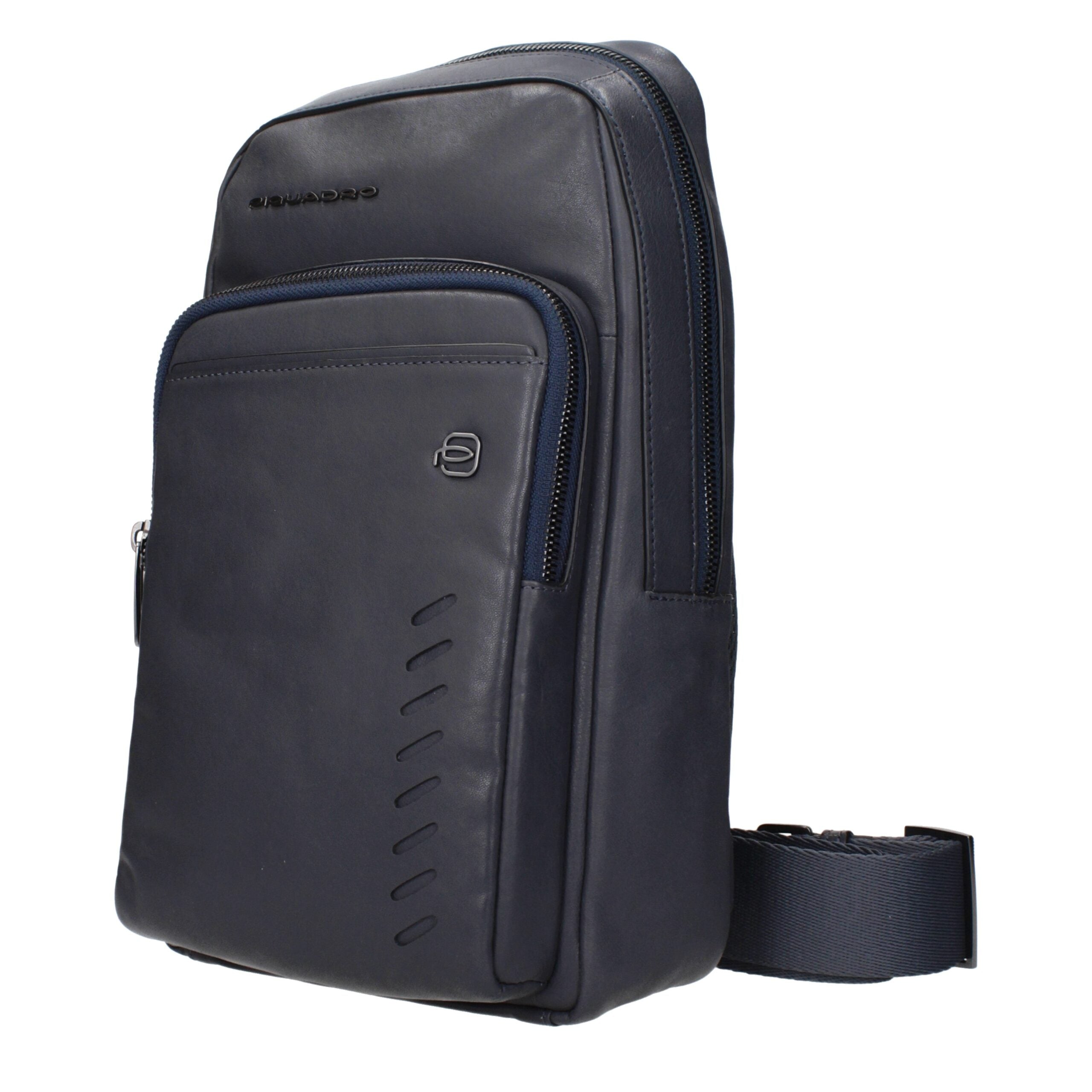 Blue Leather Crossbody Bags Piquadro