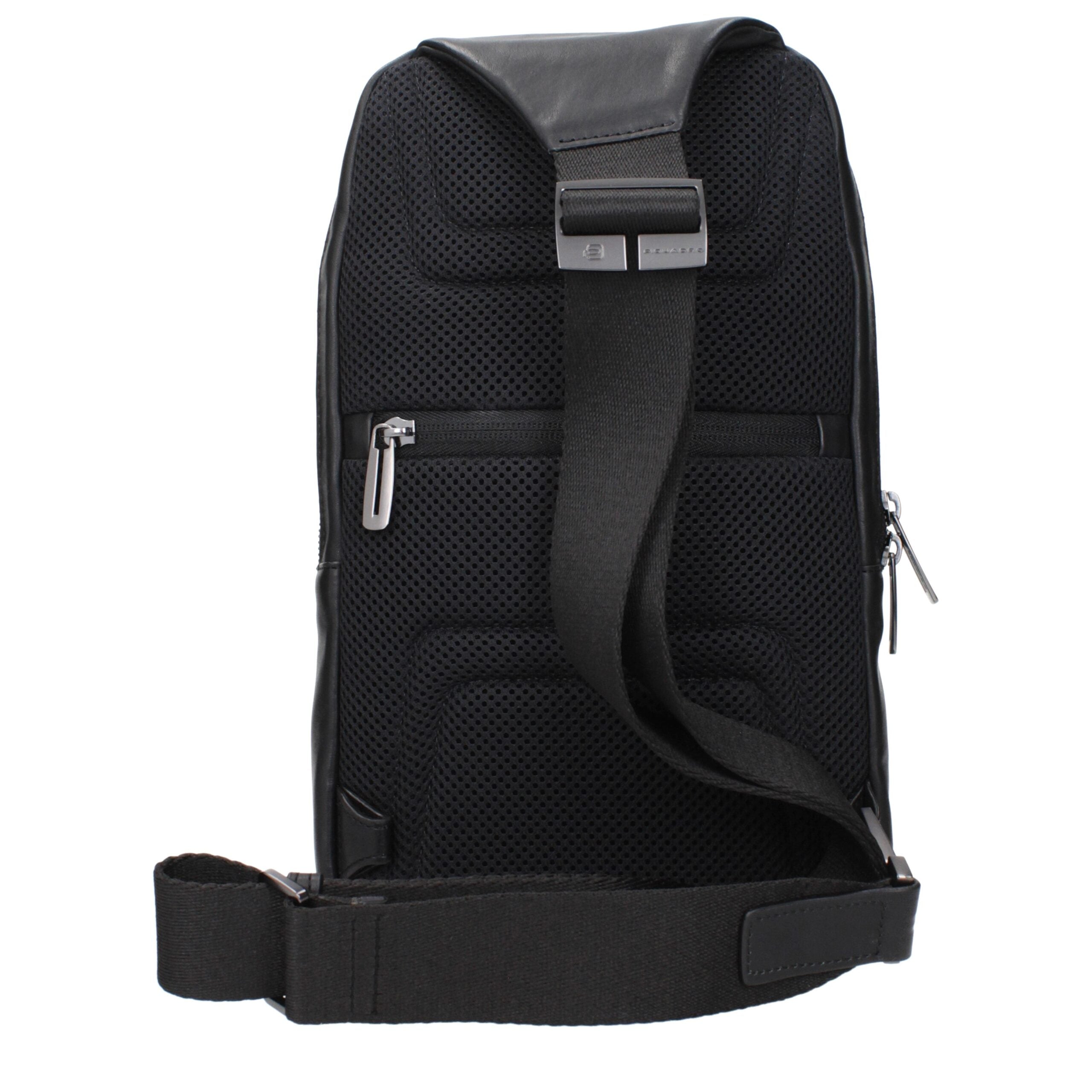 Black Leather Crossbody Bags Piquadro