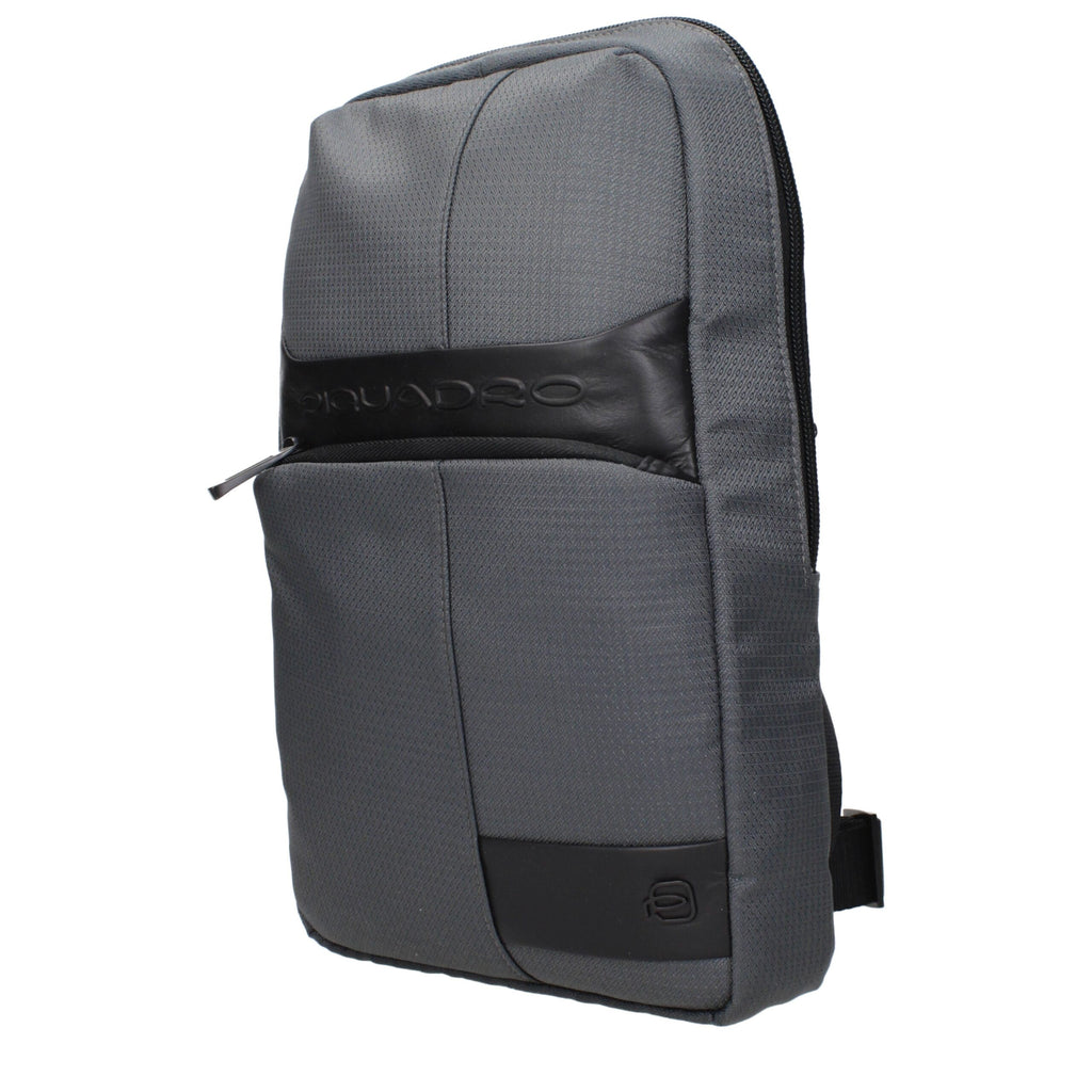 Gray Fabric Crossbody Bags Piquadro