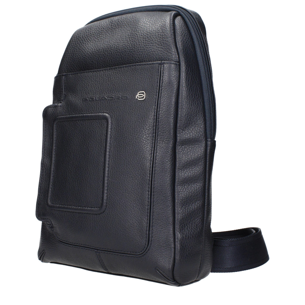 Blue Leather Crossbody Bags Piquadro