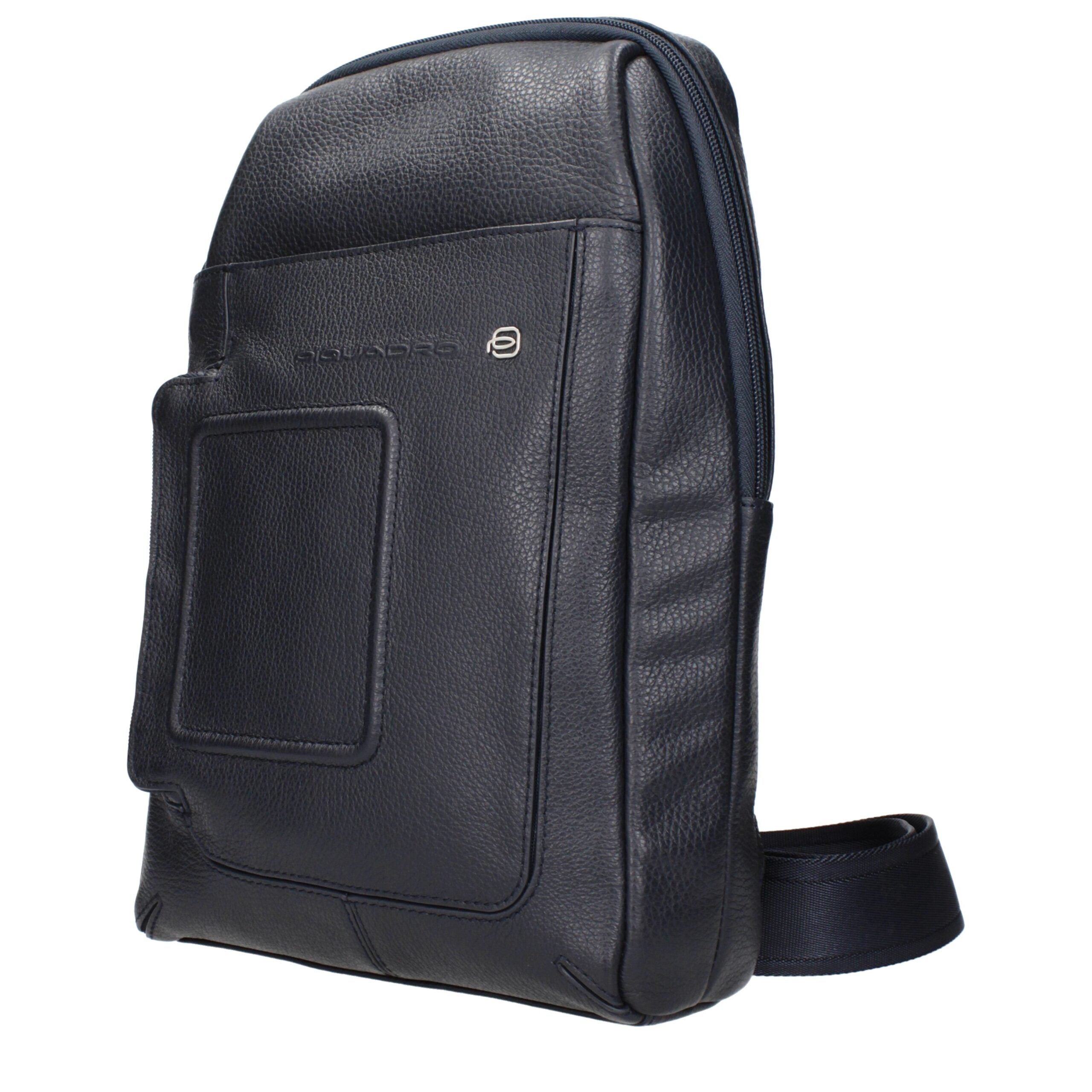 Blue Leather Crossbody Bags Piquadro