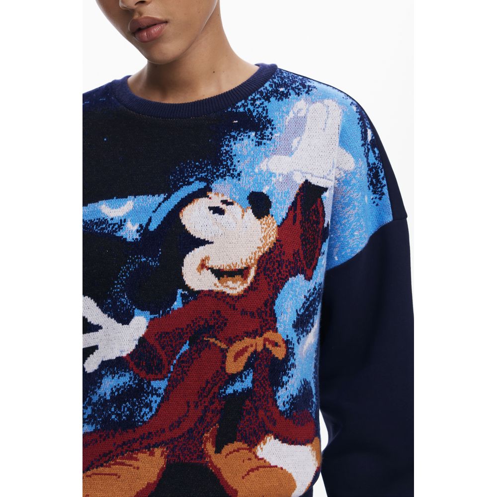 Blue Cotton Women Sweater Desigual