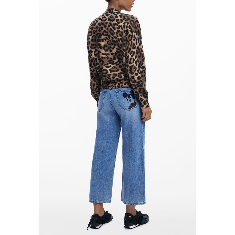Brown Elastane Women Sweater Desigual