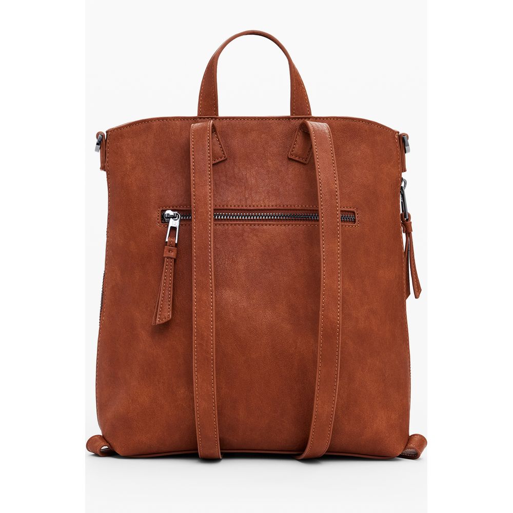 Brown Polyethylene Women Mini Backpack Desigual