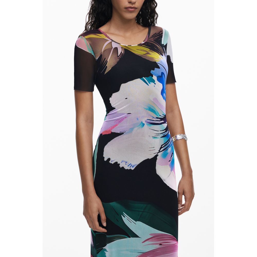 Black Polyester Women Dress Desigual