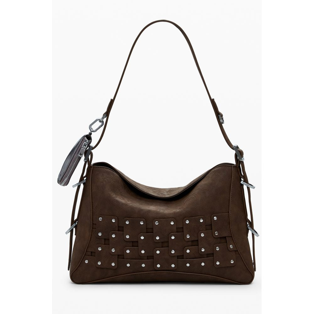 Brown Polyethylene Women Handbag Desigual