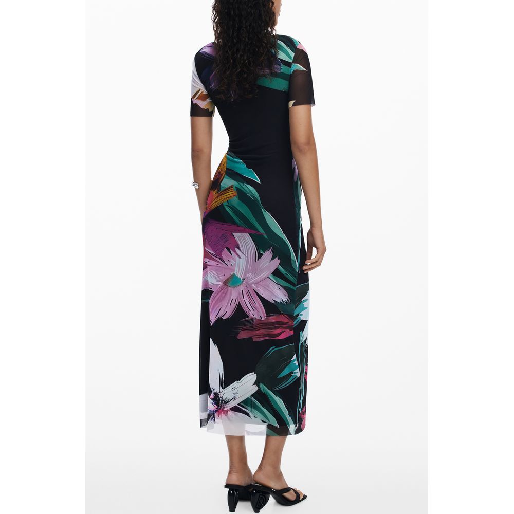 Black Polyester Women Dress Desigual