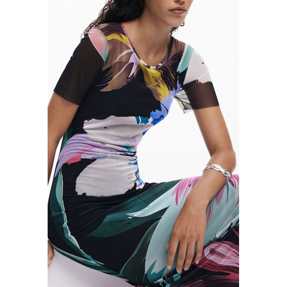 Black Polyester Women Dress Desigual