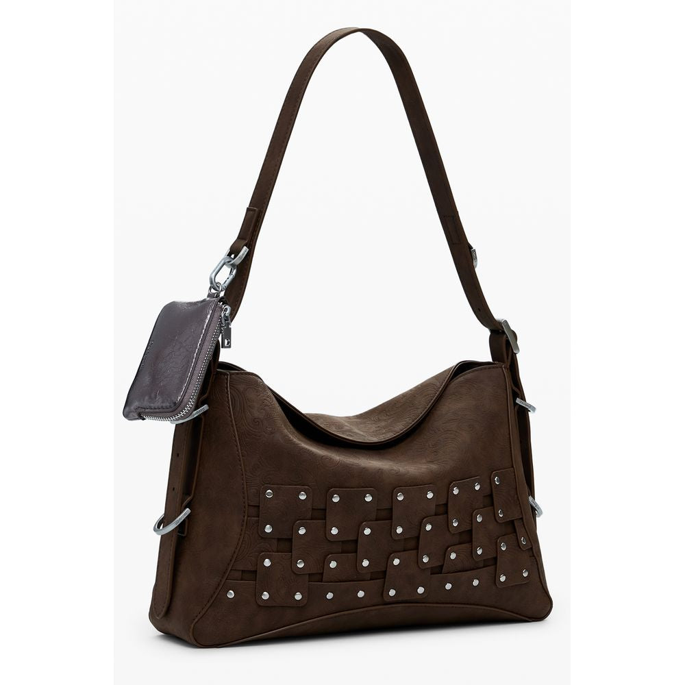 Brown Polyethylene Women Handbag Desigual