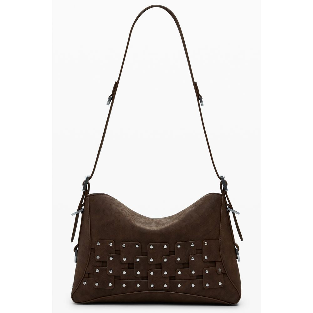 Brown Polyethylene Women Handbag Desigual